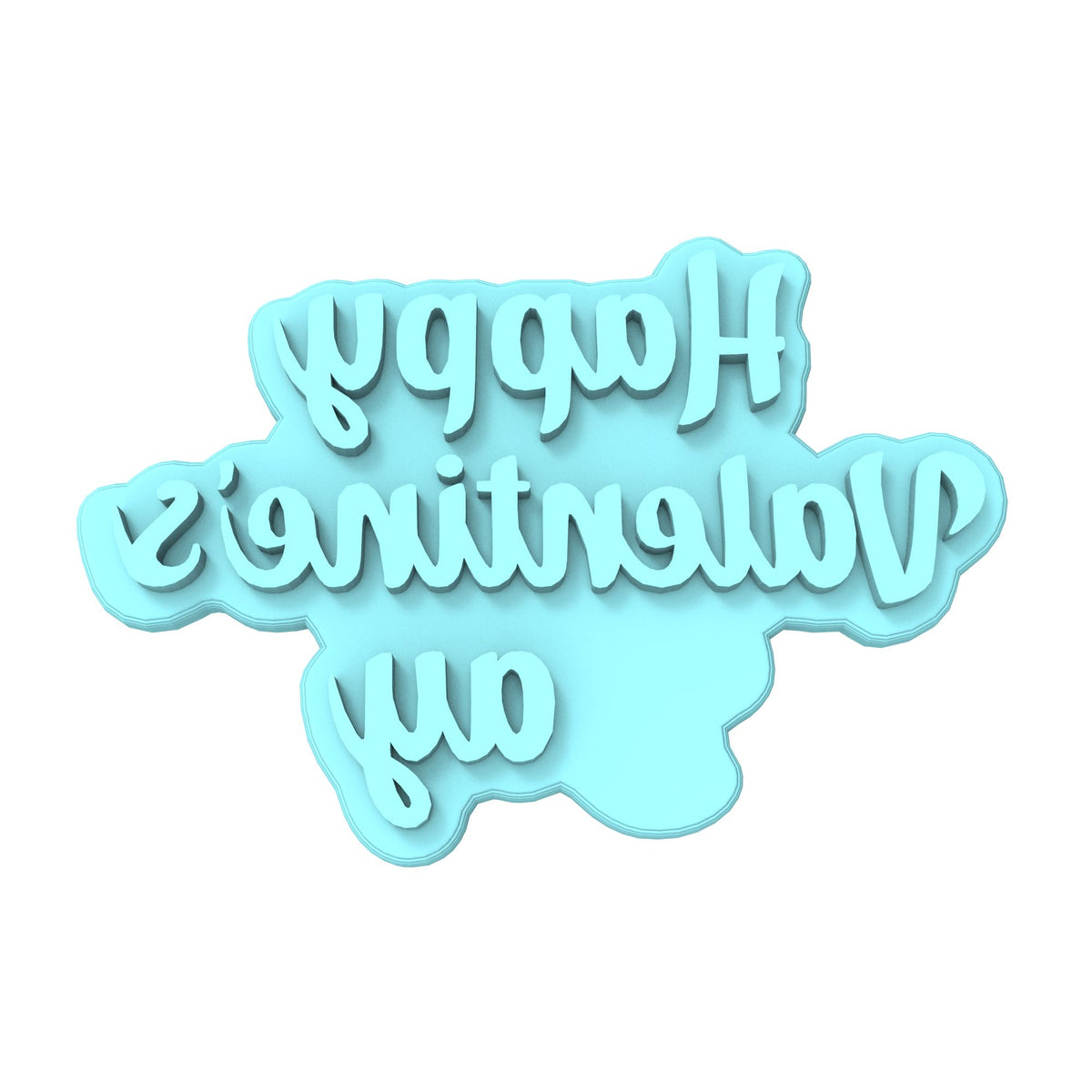 Happy Valentine's ay Cookie Cutter | Stamp | Stencil #1 Wedding / Baby / V Day Cookie Cutter Lady MINI - 2 Inches (5cm) Stamp ONLY 