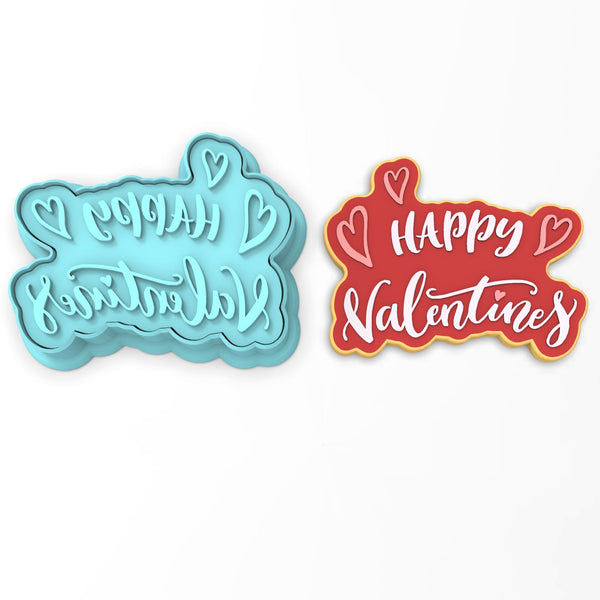 Happy Valentine's Cookie Cutter | Stamp | Stencil #1