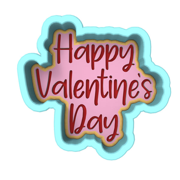 Happy Valentine's Day Cookie Cutter | Stamp | Stencil #4 Wedding / Baby / V Day Cookie Cutter Lady 