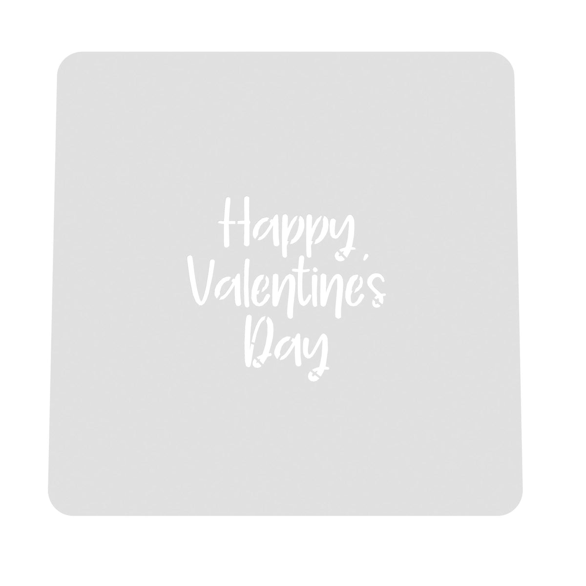 Happy Valentine's Day Plaque Cookie Cutter | Stamp | Stencil