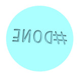 Hashtag Done Cookie Cutter | Stamp | Stencil Wedding / Baby / V Day Cookie Cutter Lady MINI - 2 Inches (5cm) Debosser ONLY 