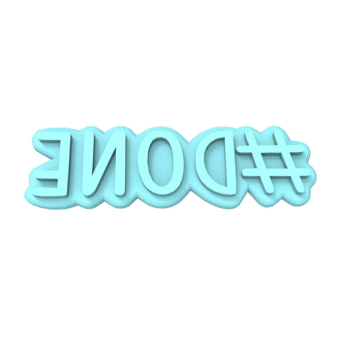 Hashtag Done Cookie Cutter | Stamp | Stencil Wedding / Baby / V Day Cookie Cutter Lady MINI - 2 Inches (5cm) Stamp ONLY 