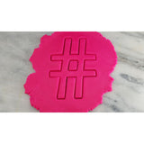 Hashtag Pound Sign Cookie Cutter  Stamp & Outline #2