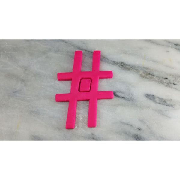Hashtag Pound Sign Cookie Cutter  Stamp & Outline #2