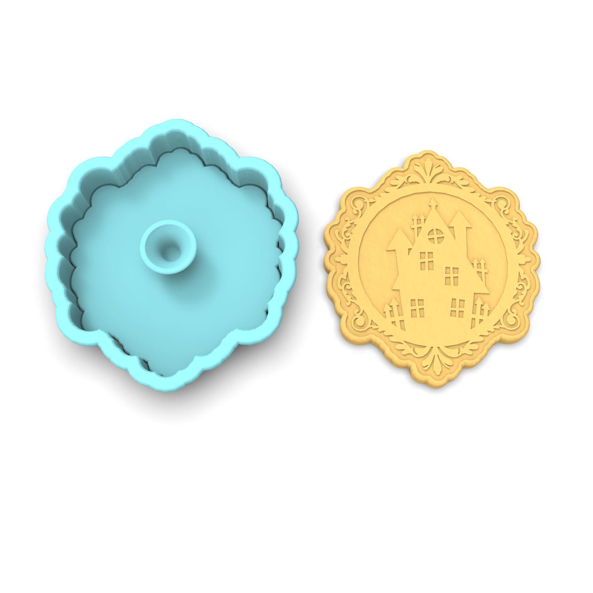 Haunted House Frame Cookie Cutter | Stamp | Stencil #1