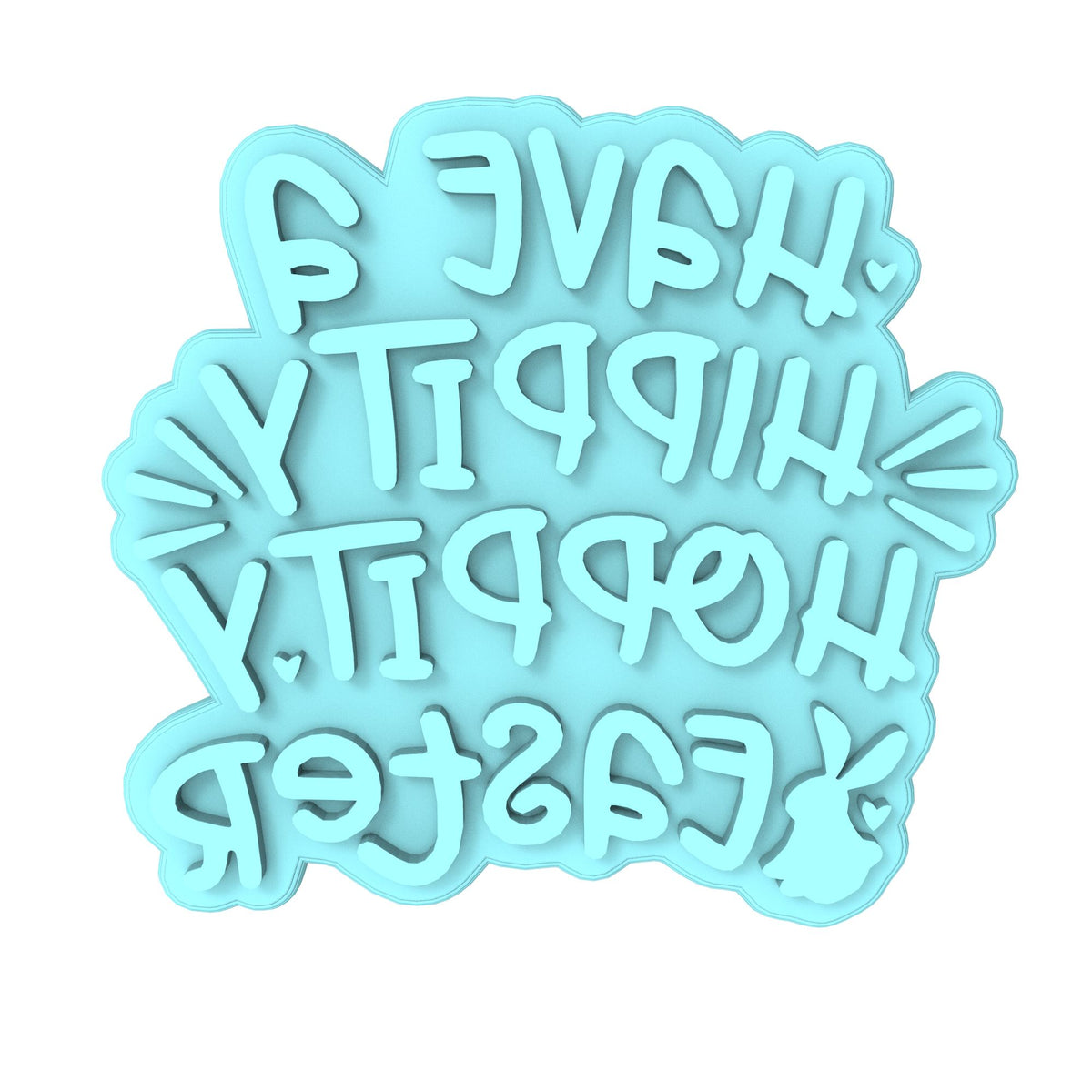 Have a Hippity Hoppity Easter Cookie Cutter | Stamp | Stencil #1 Animals & Dinosaurs Cookie Cutter Lady MINI - 2 Inches (5cm) Stamp ONLY 