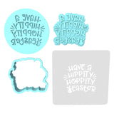 Have a Hippity Hoppity Easter Cookie Cutter | Stamp | Stencil #1 Animals & Dinosaurs Cookie Cutter Lady MINI - 2 Inches (5cm) **FULL SET BUNDLE** Cutter + Stamp + Stencil + Debosser **BEST DEAL** 