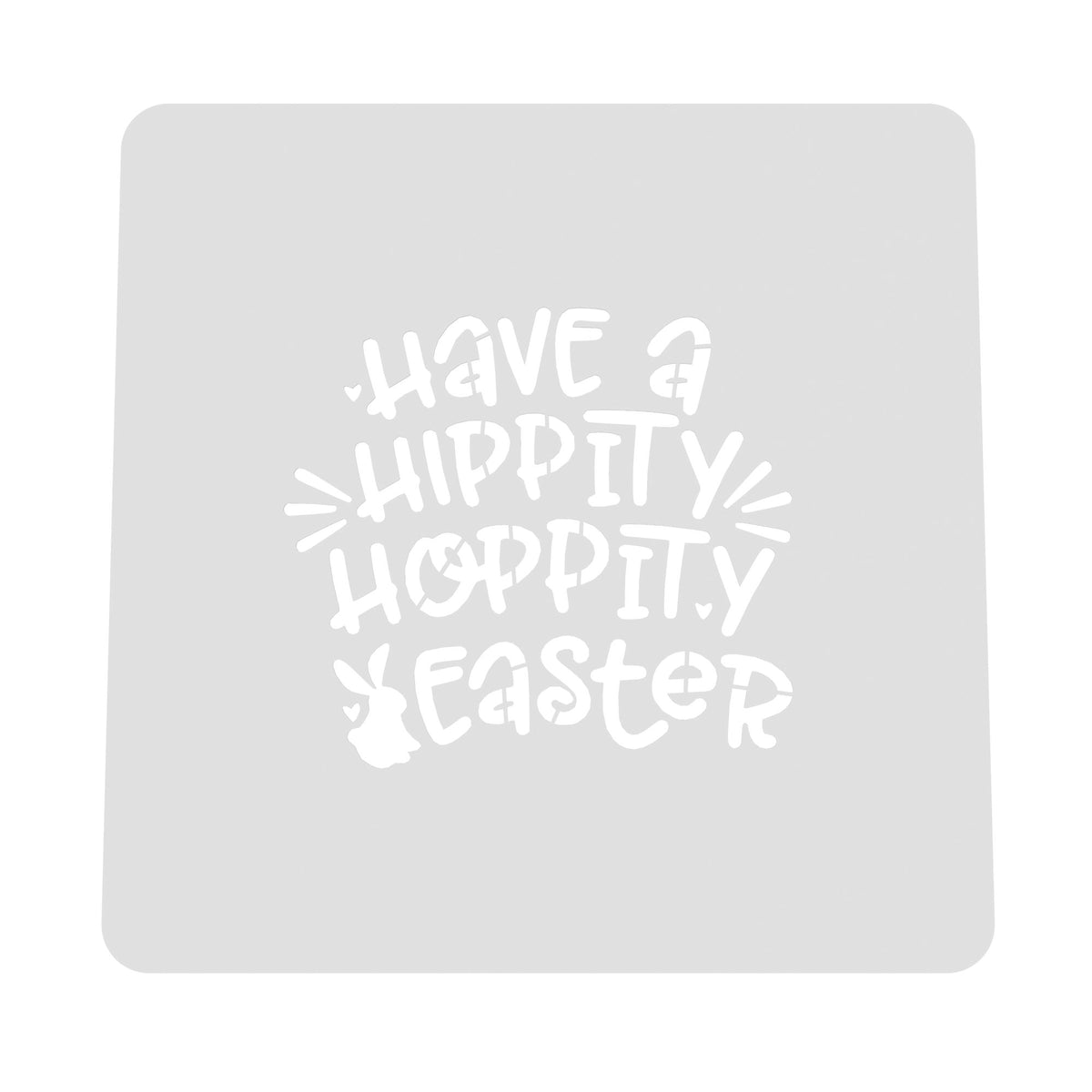 Have a Hippity Hoppity Easter Cookie Cutter | Stamp | Stencil #1 Animals & Dinosaurs Cookie Cutter Lady MINI - 2 Inches (5cm) Stencil ONLY 