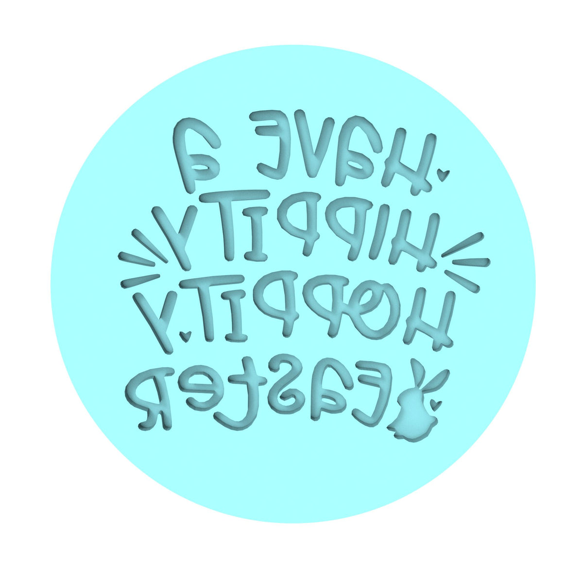 Have a Hippity Hoppity Easter Cookie Cutter | Stamp | Stencil #1 Animals & Dinosaurs Cookie Cutter Lady MINI - 2 Inches (5cm) Debosser ONLY 