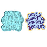 Have a Hippity Hoppity Easter Cookie Cutter | Stamp | Stencil #1 Animals & Dinosaurs Cookie Cutter Lady MINI - 2 Inches (5cm) **BUNDLE** Cutter + Stamp 