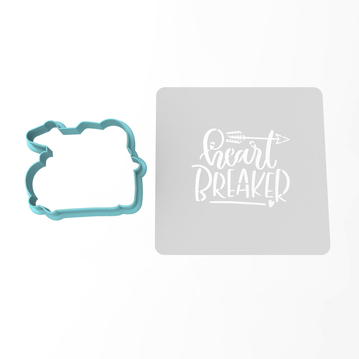 Heart Breaker Cookie Cutter | Stamp | Stencil #1 Wedding / Baby / V Day Cookie Cutter Lady 