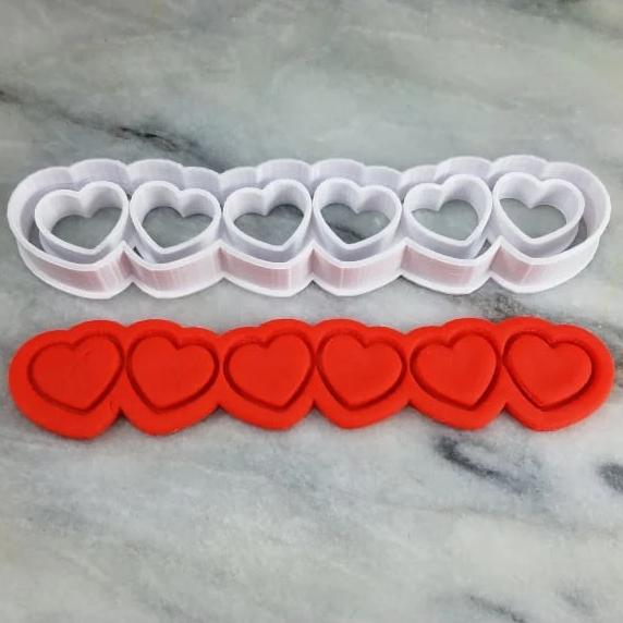 Heart Fondant Cookie Pastry Cutter Set