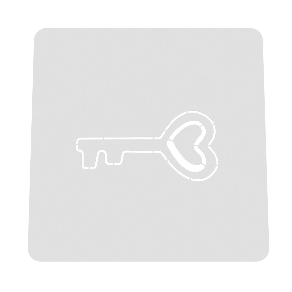 Heart Key Cookie Cutter | Stamp | Stencil Wedding / Baby / V Day Cookie Cutter Lady MINI - 2 Inches (5cm) Stencil ONLY 