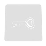 Heart Key Cookie Cutter | Stamp | Stencil Wedding / Baby / V Day Cookie Cutter Lady MINI - 2 Inches (5cm) Stencil ONLY 