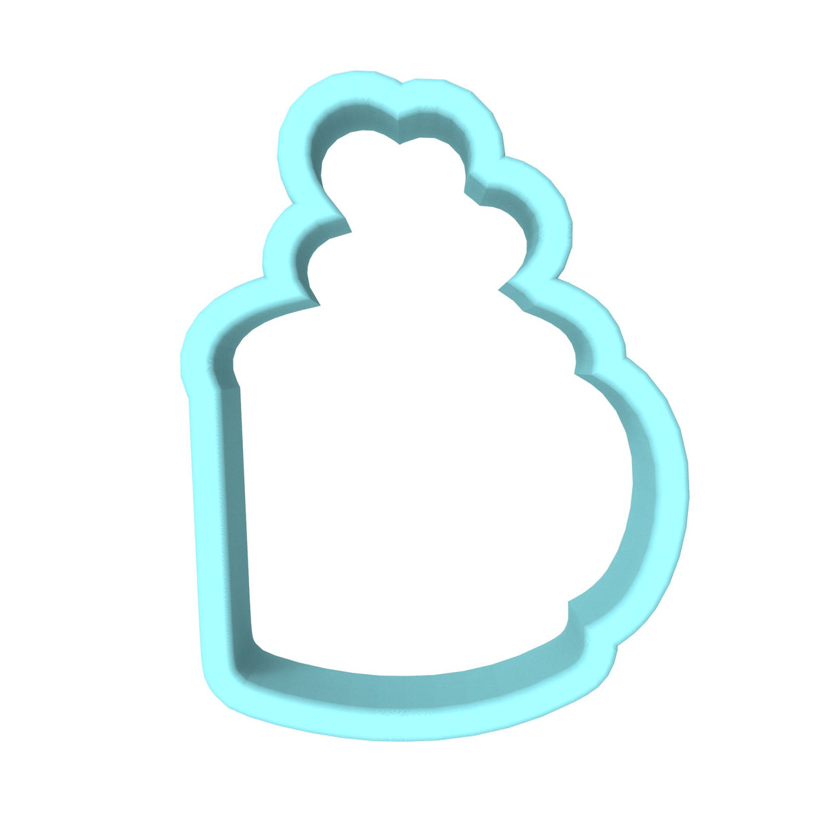 Heart Mug Cookie Cutter | Stamp | Stencil Wedding / Baby / V Day Cookie Cutter Lady MINI - 2 Inches (5cm) Cookie Cutter ONLY (Outline) 