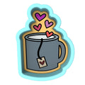 Heart Mug Cookie Cutter | Stamp | Stencil Wedding / Baby / V Day Cookie Cutter Lady 