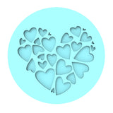 Heart of Hearts Cookie Cutter | Stamp | Stencil #1 Wedding / Baby / V Day Cookie Cutter Lady MINI - 2 Inches (5cm) Debosser ONLY 