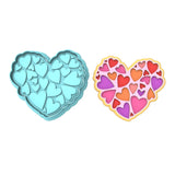 Heart of Hearts Cookie Cutter | Stamp | Stencil #1 Wedding / Baby / V Day Cookie Cutter Lady MINI - 2 Inches (5cm) **BUNDLE** Cutter + Stamp 