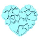 Heart of Hearts Cookie Cutter | Stamp | Stencil #1 Wedding / Baby / V Day Cookie Cutter Lady MINI - 2 Inches (5cm) Stamp ONLY 
