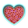 Heart of Hearts Cookie Cutter | Stamp | Stencil #2/B Wedding / Baby / V Day Cookie Cutter Lady 