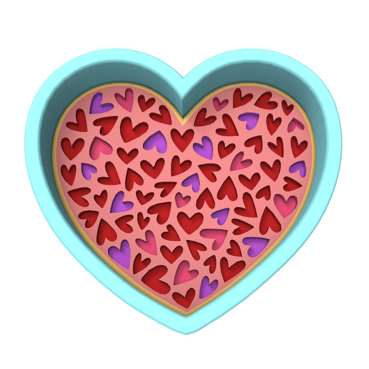 Heart of Hearts Cookie Cutter | Stamp | Stencil #2/B Wedding / Baby / V Day Cookie Cutter Lady 