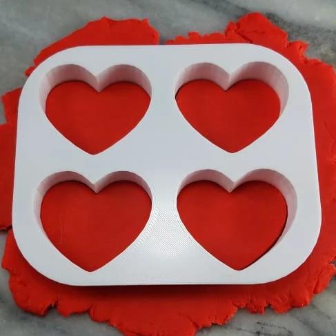Heart Quadruple Cutter #1 ! - Wedding / Baby / V Day