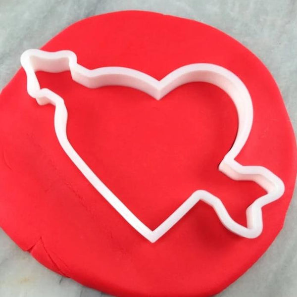 Heart with Arrow Cookie Cutter Outline - Wedding / Baby / V Day