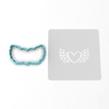Heart with Wings Cookie Cutter | Stamp | Stencil Wedding / Baby / V Day Cookie Cutter Lady 