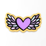 Heart with Wings Cookie Cutter | Stamp | Stencil