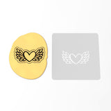 Heart with Wings Cookie Cutter | Stamp | Stencil Wedding / Baby / V Day Cookie Cutter Lady 