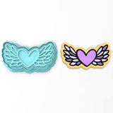 Heart with Wings Cookie Cutter | Stamp | Stencil