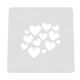 Hearts Scattered Cookie Cutter | Stamp | Stencil #1 Wedding / Baby / V Day Cookie Cutter Lady MINI - 2 Inches (5cm) Stencil ONLY 