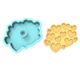 Hearts Scattered Cookie Cutter | Stamp | Stencil #1 Wedding / Baby / V Day Cookie Cutter Lady 