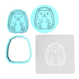 Hedgehog Cookie Cutter | Stamp | Stencil #1 Animals & Dinosaurs Cookie Cutter Lady MINI - 2 Inches (5cm) **FULL SET BUNDLE** Cutter + Stamp + Stencil + Debosser **BEST DEAL** 