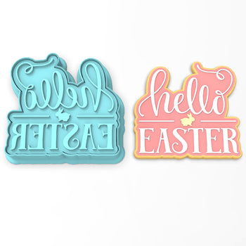 Hello Easter Cookie Cutter | Stamp | Stencil #1
