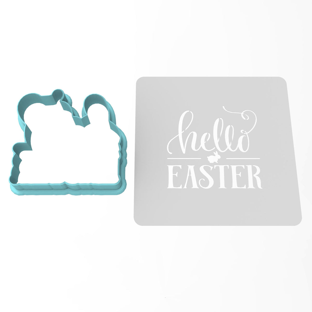 Hello Easter Cookie Cutter | Stamp | Stencil #1