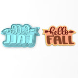 Hello Fall Cookie Cutter | Stamp | Stencil #1