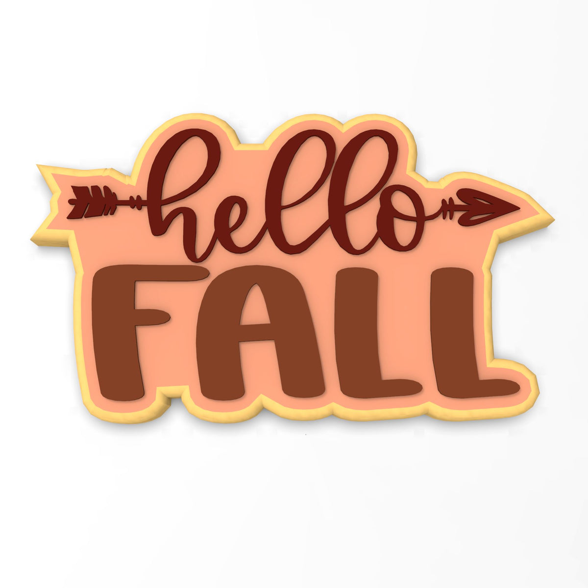 Hello Fall Cookie Cutter | Stamp | Stencil #1