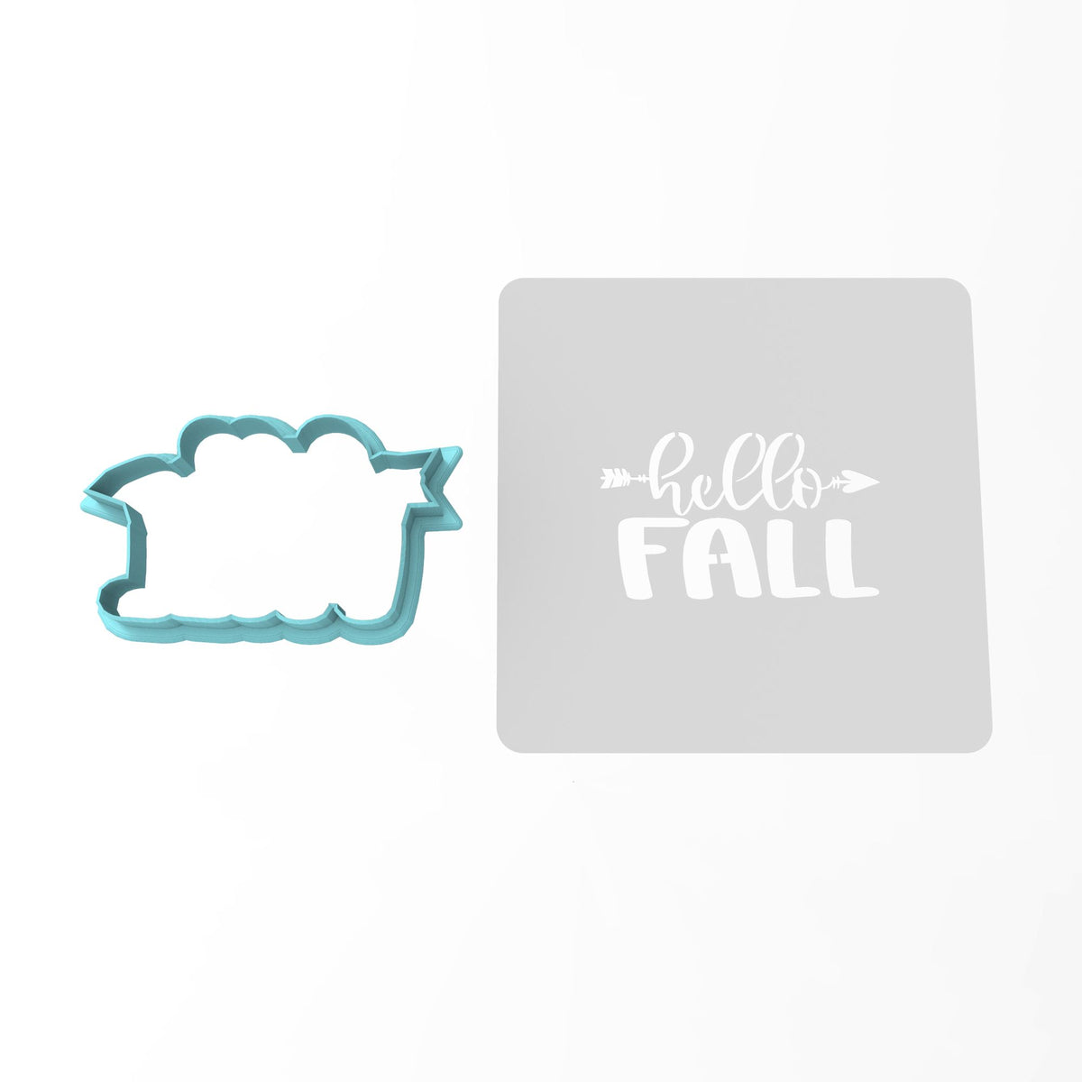 Hello Fall Cookie Cutter | Stamp | Stencil #1