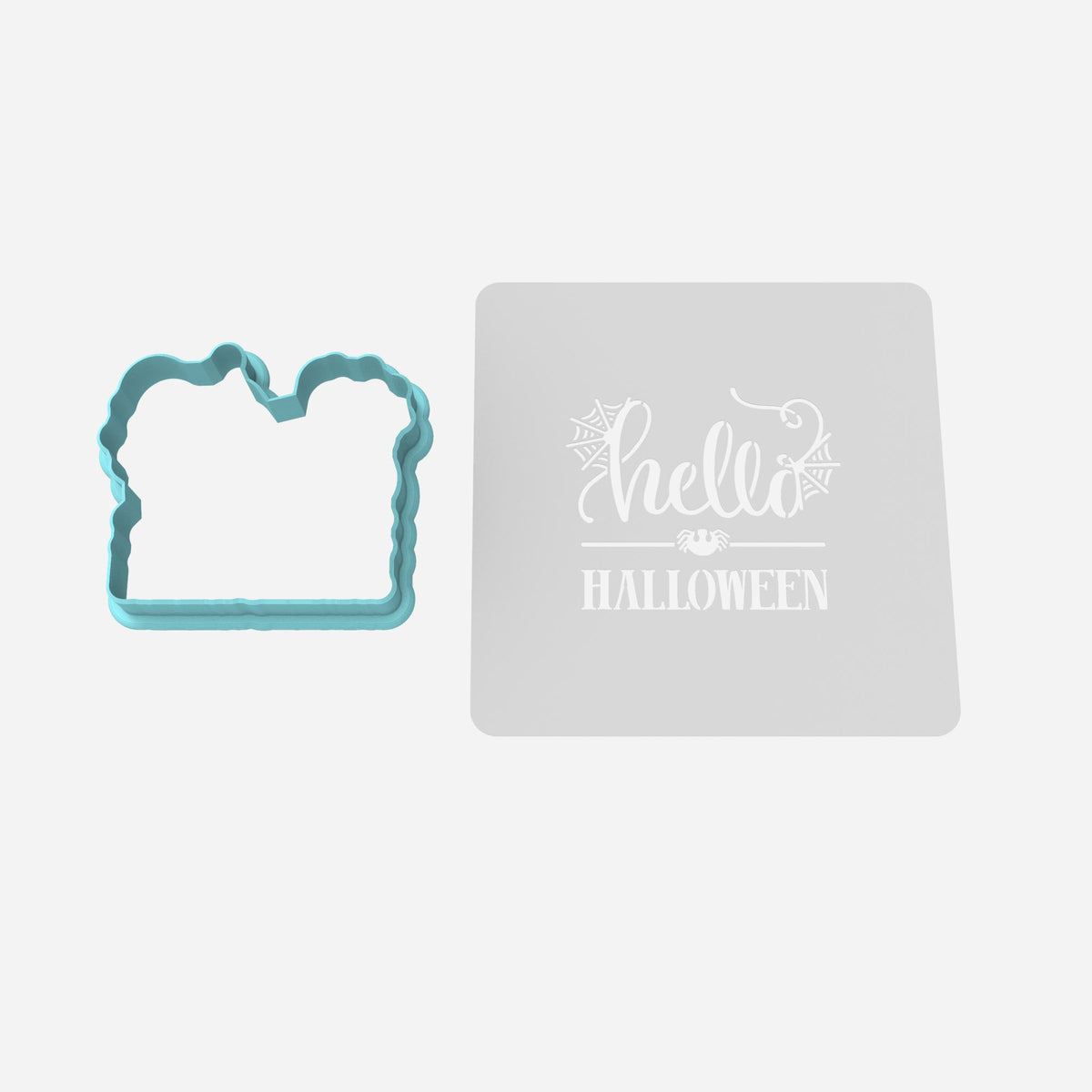 Hello Halloween Cookie Cutter | Stamp | Stencil #1