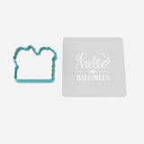Hello Halloween Cookie Cutter | Stamp | Stencil #1