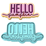 Hello Pumpkin Cookie Cutter | Stamp | Stencil #1