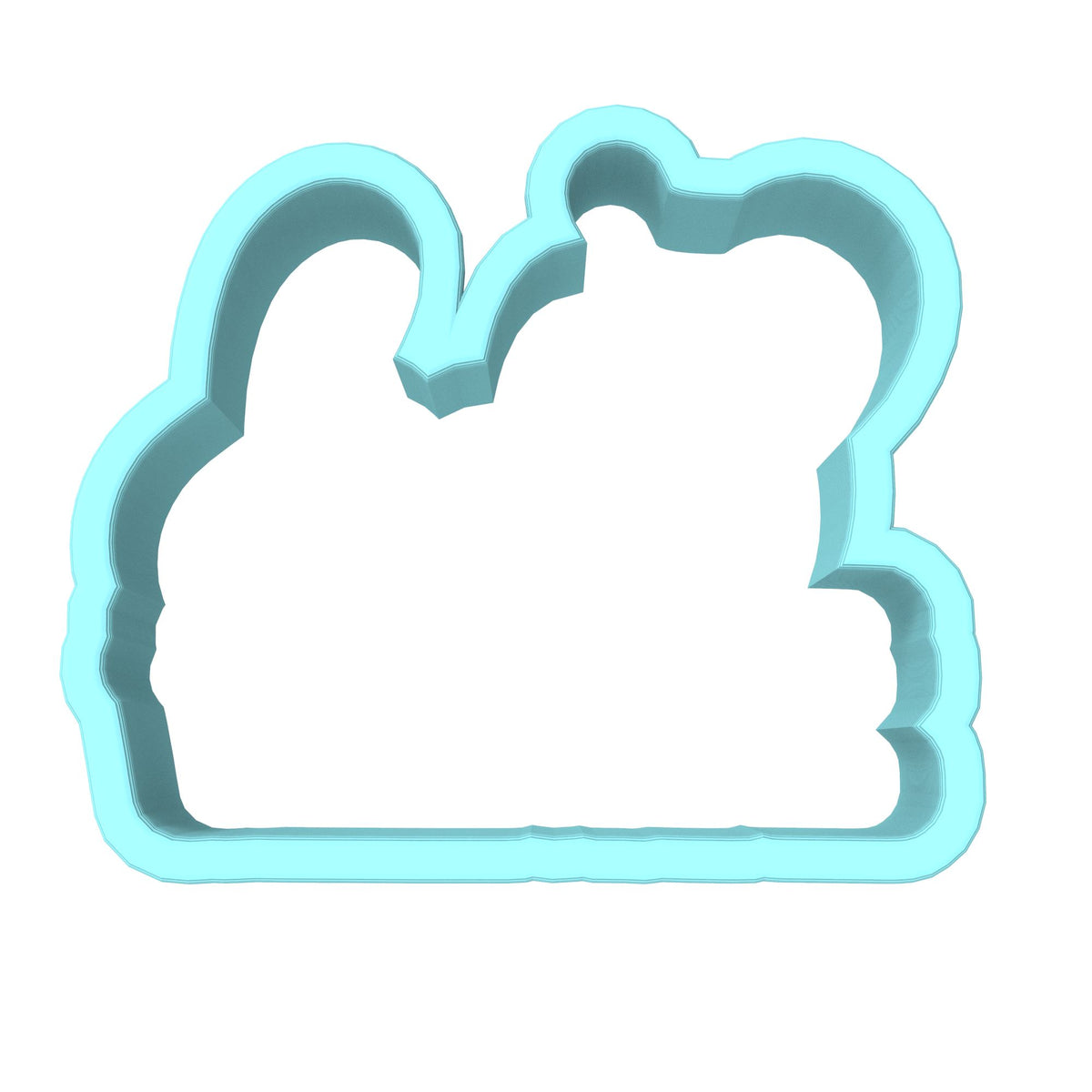 Hello Valentine Cookie Cutter | Stamp | Stencil #1 Wedding / Baby / V Day Cookie Cutter Lady MINI - 2 Inches (5cm) Cookie Cutter ONLY (Outline) 