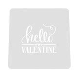 Hello Valentine Cookie Cutter | Stamp | Stencil #1 Wedding / Baby / V Day Cookie Cutter Lady MINI - 2 Inches (5cm) Stencil ONLY 