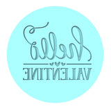 Hello Valentine Cookie Cutter | Stamp | Stencil #1 Wedding / Baby / V Day Cookie Cutter Lady MINI - 2 Inches (5cm) Debosser ONLY 