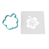 Hibiscus Cookie Cutter  Outline & Stamp #2