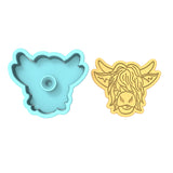 Highland Cow Cookie Cutter | Stamp | Stencil #1