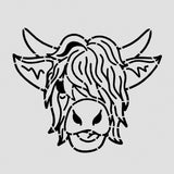 Highland Cow Cookie Cutter | Stamp | Stencil #1