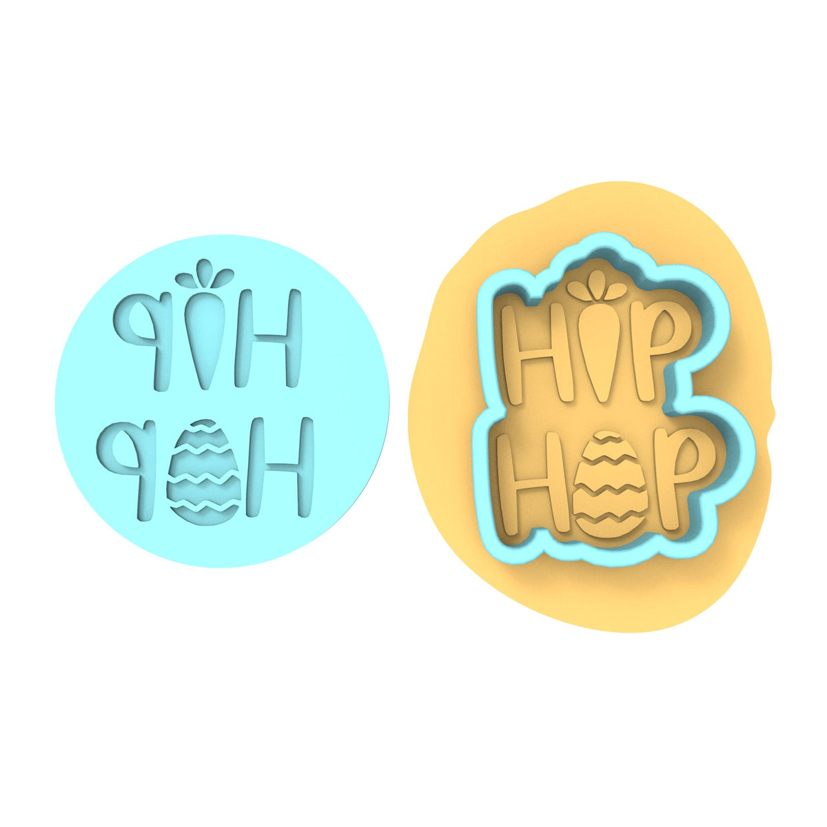 Hip Hop Cookie Cutter | Stamp | Stencil #1 Animals & Dinosaurs Cookie Cutter Lady MINI - 2 Inches (5cm) **BUNDLE** Cutter + Debosser 