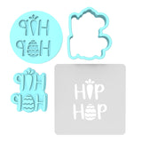 Hip Hop Cookie Cutter | Stamp | Stencil #1 Animals & Dinosaurs Cookie Cutter Lady MINI - 2 Inches (5cm) **FULL SET BUNDLE** Cutter + Stamp + Stencil + Debosser **BEST DEAL** 